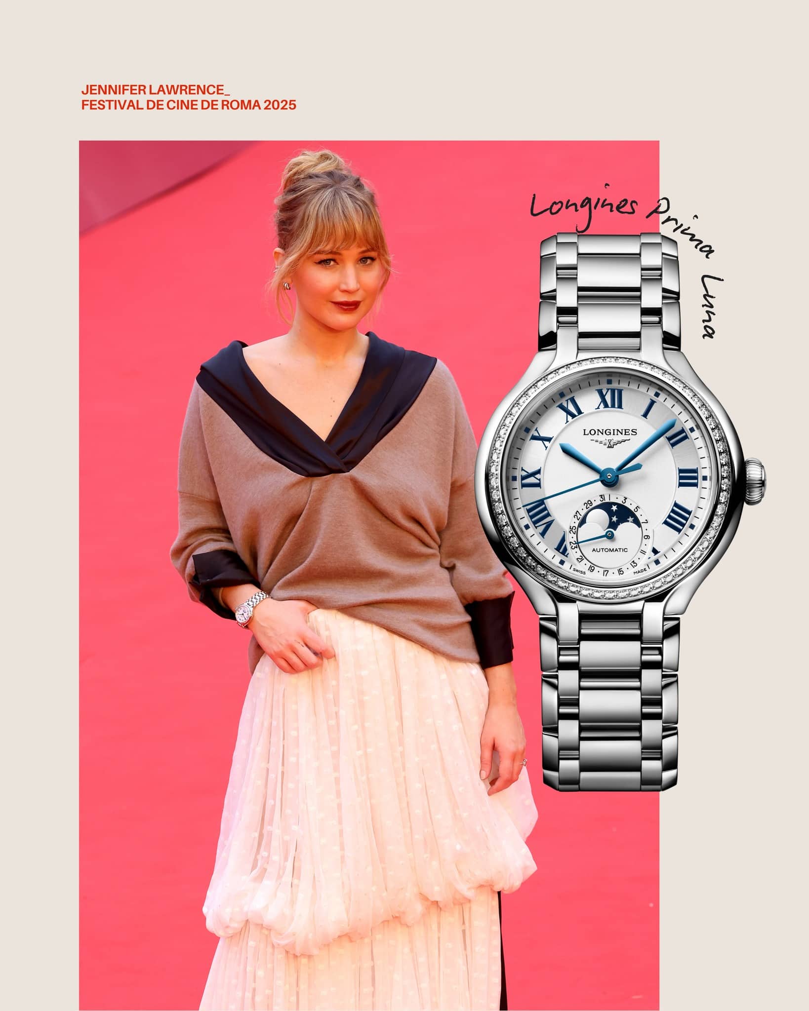 Jennifer Lawrence, Embajadora de la Elegancia de @longines, se encuentra en el Festival de Cine de Roma 2025 y asistió al estreno de su más reciente película Die, My Love acompañada por el nuevo Prima Luna 🤩
Lee todo sobre esta colección en nuestro #linkinbio 🌙
#Longines #PrimaLuna #JenniferLawrence #TDRWoman
