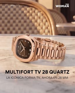 In the 1970s, the almost-square silhouette and rounded corners of television sets also made their way into watch design. Now, @midowatches brings that shape back with the Multifort TV 28 Quartz, its most compact take yet, offered in five 28 mm versions.

The collection comes in two styles: three diamond-set dials in chocolate, green and white mother-of-pearl, and two ivory dials with Roman numerals—one in steel and the other with a rose gold-colored finish.

_____

En los años setenta, la silueta casi cuadrada y de esquinas redondeadas de los televisores también llegó a la relojería. Ahora, @midowatches recupera esa forma en el Multifort TV 28 Quartz y la lleva a su formato más compacto, con cinco versiones de apenas 28 mm.

Las cinco versiones se dividen en dos estilos: tres carátulas con diamantes en chocolate, verde y nácar blanco, y dos en marfil con números romanos, una en acero y otra con acabado color oro rosa.

Lee la nota completa en nuestro link en bio.

#mido #multiforttv28 #relojes