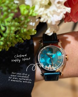 #WatchOfTheDay | The dancing diamonds of @chopard’s Happy Sport are a reminder that every day deserves a little sparkle and joy. It’s the kind of sporty-chic watch that effortlessly works for just about any occasion.
We’re especially loving this blue-green dial, and we can’t think of a better match than dinner at @carmelaysal, where chile en nogada season has officially begun with a version that’s as creative and feminine as Caroline Scheufele’s iconic watch design.

#RelojDelDía | Los diamantes móviles del #HappySport de #Chopard nos recuerdan que todos los días tienen momentos de brillo y alegría. Se trata de un reloj que tiene una onda sport súper elegante y 100% ideal para acompañar todo tipo de ocasión. Esta versión con carátula verde-azulada nos encanta y pensamos que es perfecta para llevarla a cenar a un restaurante deli como Carmela y Sal, que ya inauguró la temporada de chiles en nogada pero con una receta particularmente creativa y femenina, justo como el espíritu de esta creación relojera de #CarolineScheufele.