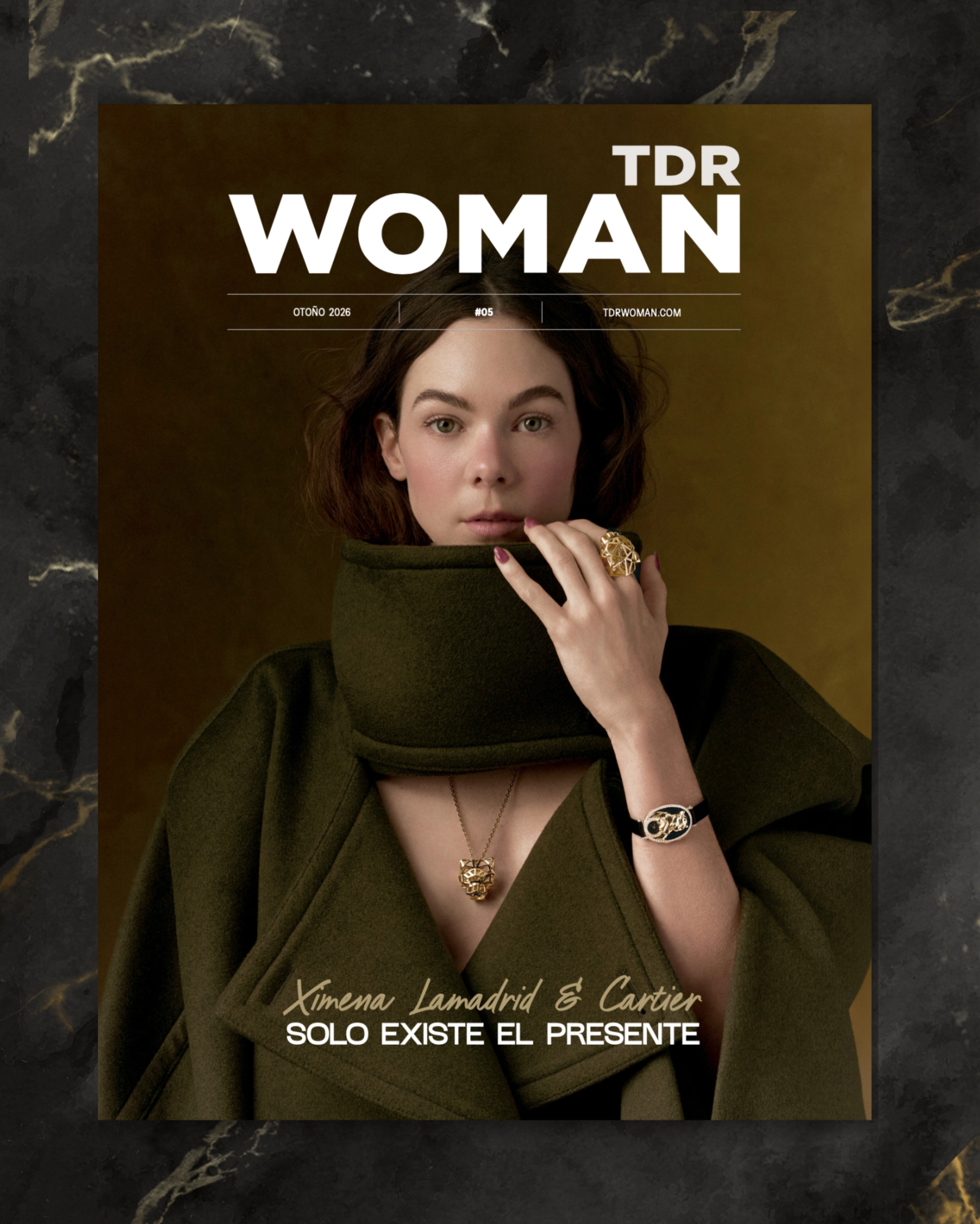TDR Woman 05 is here! And we couldn’t be happier to have Mexican actress @ximenalamadrid on our cover. A true creative at heart, Ximena talks to us about art, time, and creativity—three things that also happen to be at the heart of the Cartier creations featured alongside her in our fall issue 🐆✨
¡#TDRWoman05 ya está lista! Y nos hace muy felices tener en en portada a la actriz mexicana #XimenaLamadrid, una artista total que en esta edición nos habla de arte, tiempo y creatividad, la justa esencia de las creaciones de @cartier que la acompañaron en nuestra edición de otoño 🍂 💎✨
Fotos: @mayracarreno
Asistente de foto: @paulogarcia___ / Estilismo: @okrucyyyyy / Maquillaje: @danavilan / Peinado: @octavioleon / Producción: @monicaisabelperez_
Look: Reloj Baignoire de #Cartier; collar largo y anillo Panthère de Cartier y anillo Panthère de Cartier. Abrigo @ferragamo.